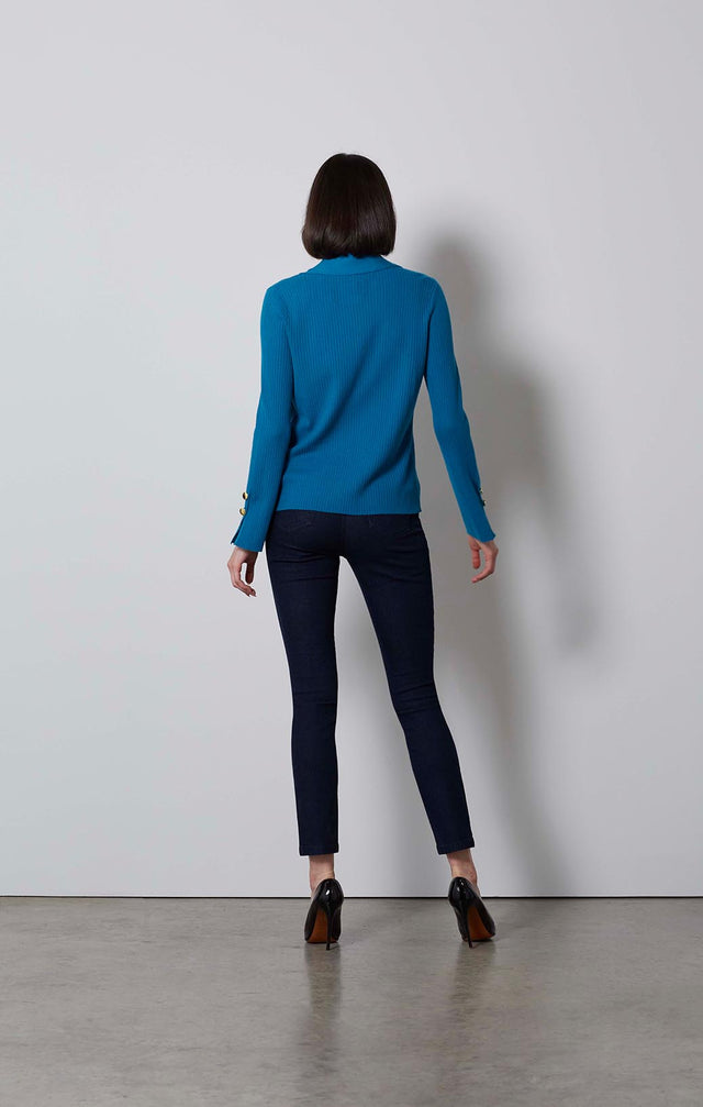 STAR QUARTZ-RIBBED CASHMERE CARDIGAN-1-KN-1748-ON MODEL