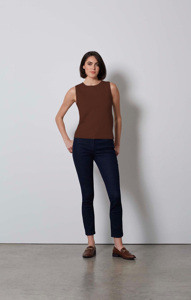 TOWNHOUSE-SUSTAINABLE CASHMERE-SOFTENED KNIT SHELL-1-KN-1904-ON MODEL
