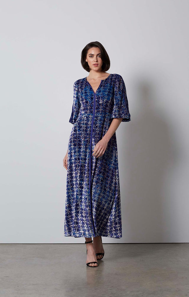 VREELAND-VELVET MAXI DRESS-1-DR-1919-ON MODEL