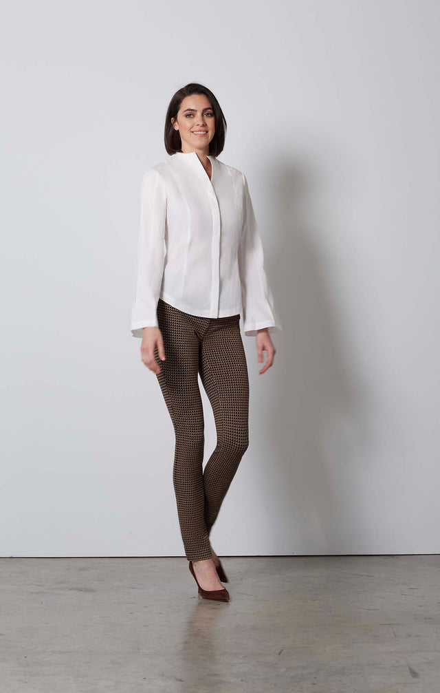 WHITNEY-WHITE STRETCH POPLIN SHIRT-5-TP-1797-ON MODEL