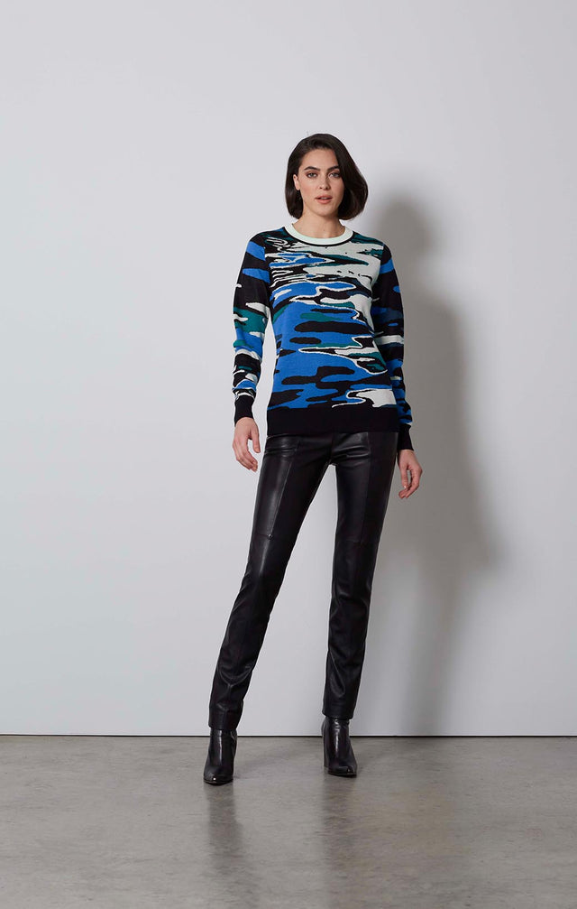 WILLIAMSBURG-SILK JACQUARD SWEATER-5-KN-1925-ON MODEL