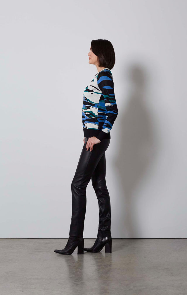 WILLIAMSBURG-SILK JACQUARD SWEATER-5-KN-1925-ON MODEL