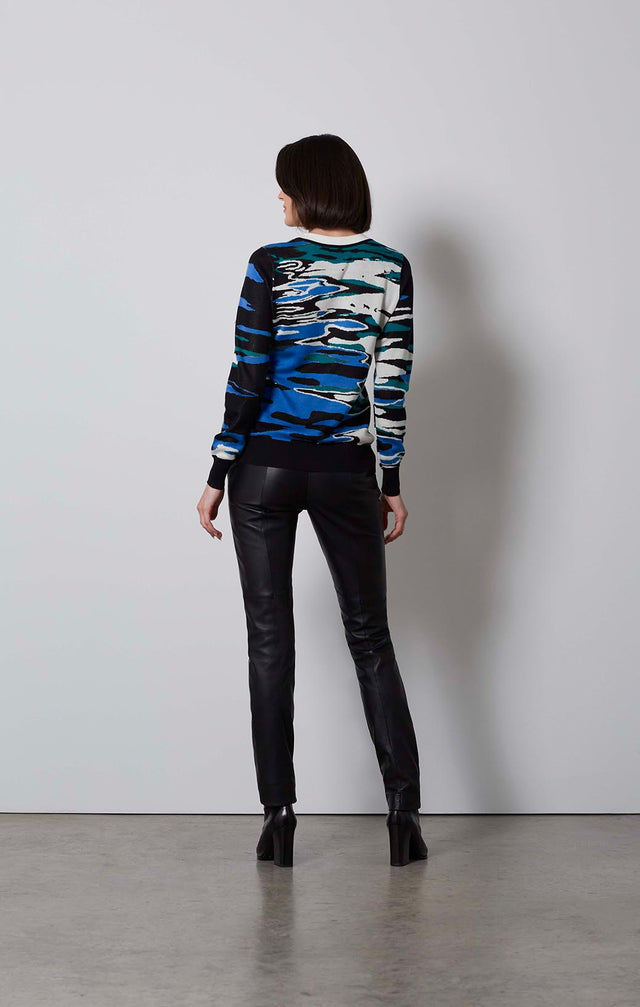 WILLIAMSBURG-SILK JACQUARD SWEATER-5-KN-1925-ON MODEL