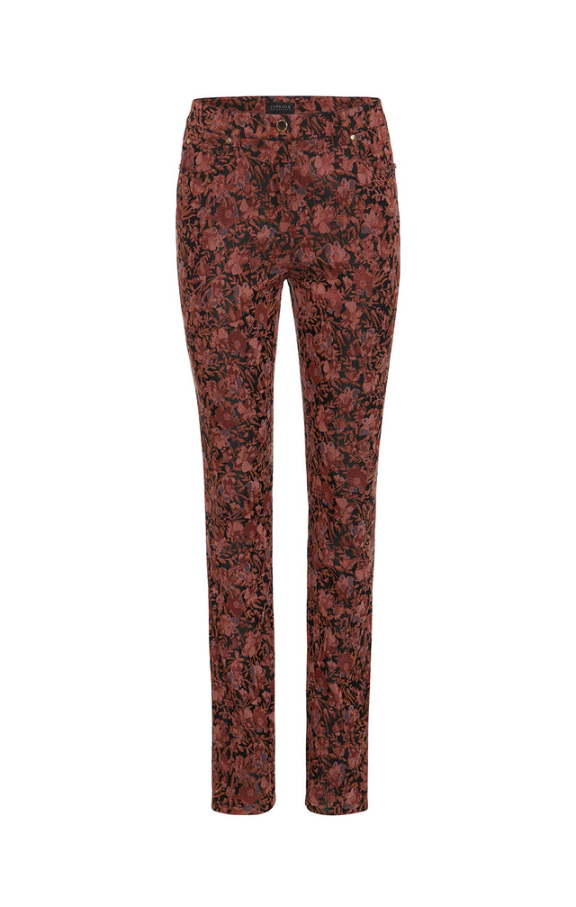 Antoinette - French Floral Jacquard Jeans