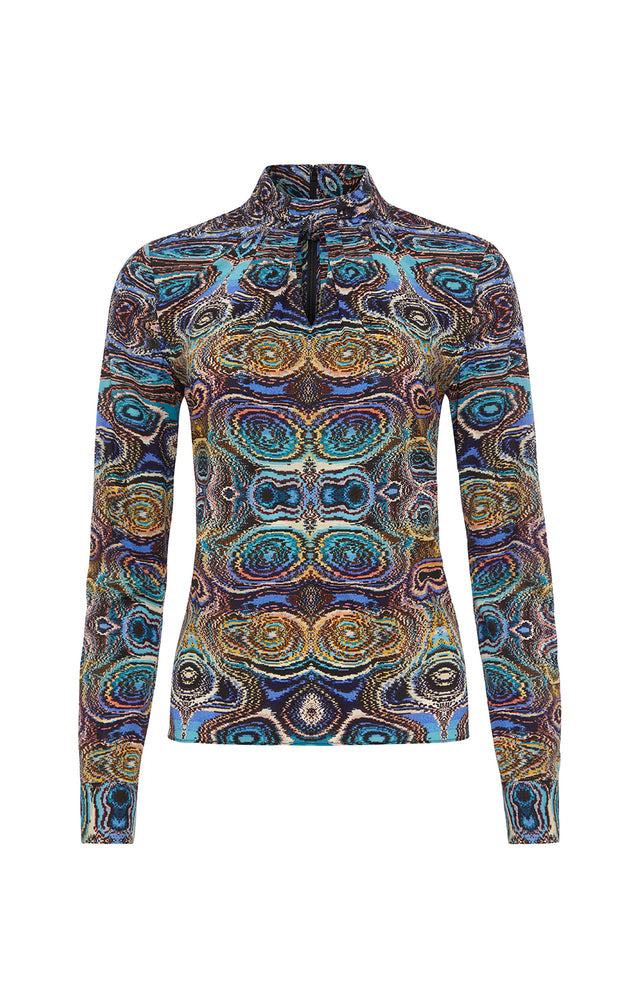 Geode - Print Silk Crêpe Blouse