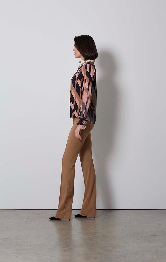 NIKITA-CML — CAMEL PONTE PANTS 1-PT-2389 - ON MODEL