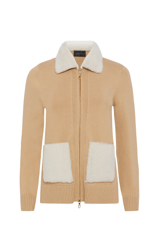 Premium - Merino & Lamb-Shearling Cardi