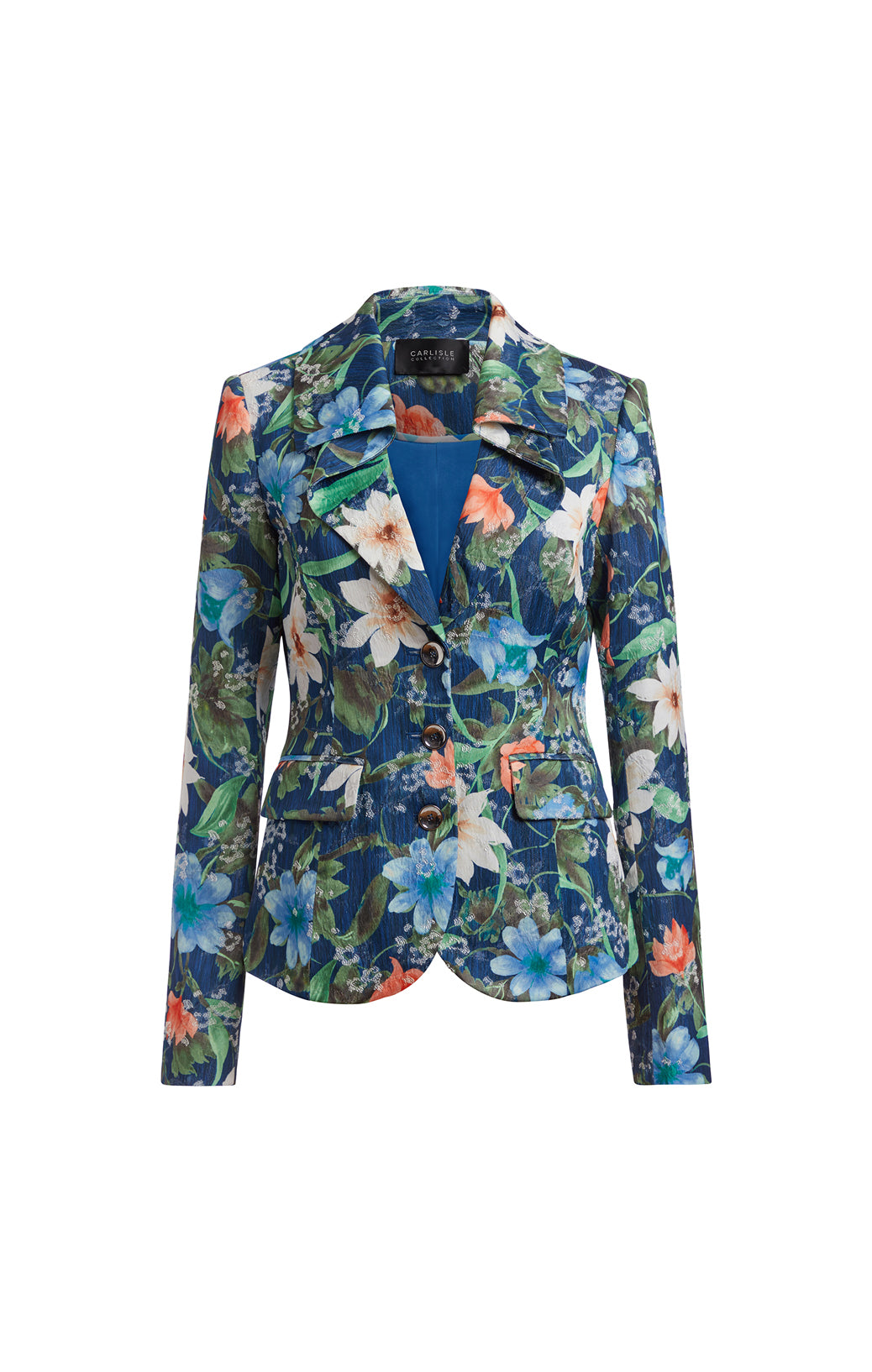 Tuileries - Overprinted Italian Floral-Jacquard Skirt - IMAGE