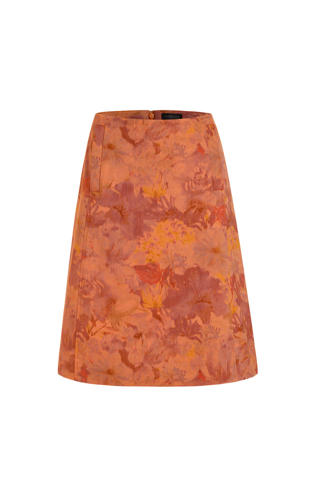 Marais - Italian Floral Jacquard Skirt - IMAGE