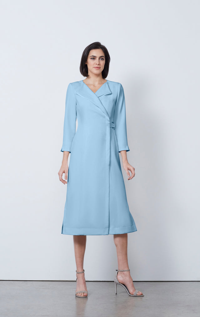 Bazaar - Stretch Double-Weave Wrap Dress - IMAGE