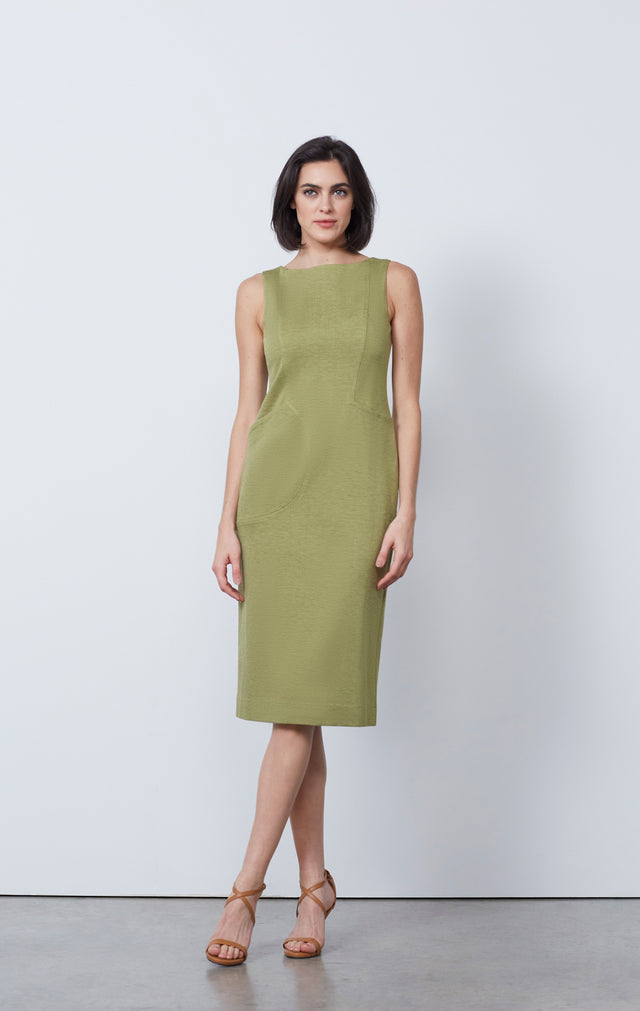 Claire - Italian Ponte Knit Sheath Dress - IMAGE