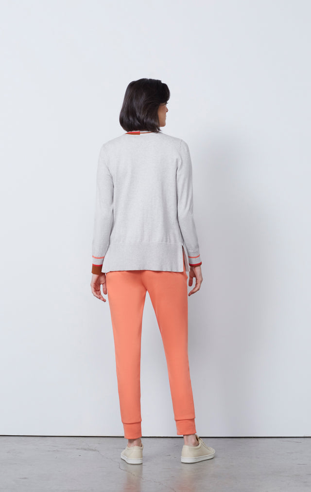 Aperitif-Cardi - Tipped Zip-Front Cardigan Sweater - IMAGE