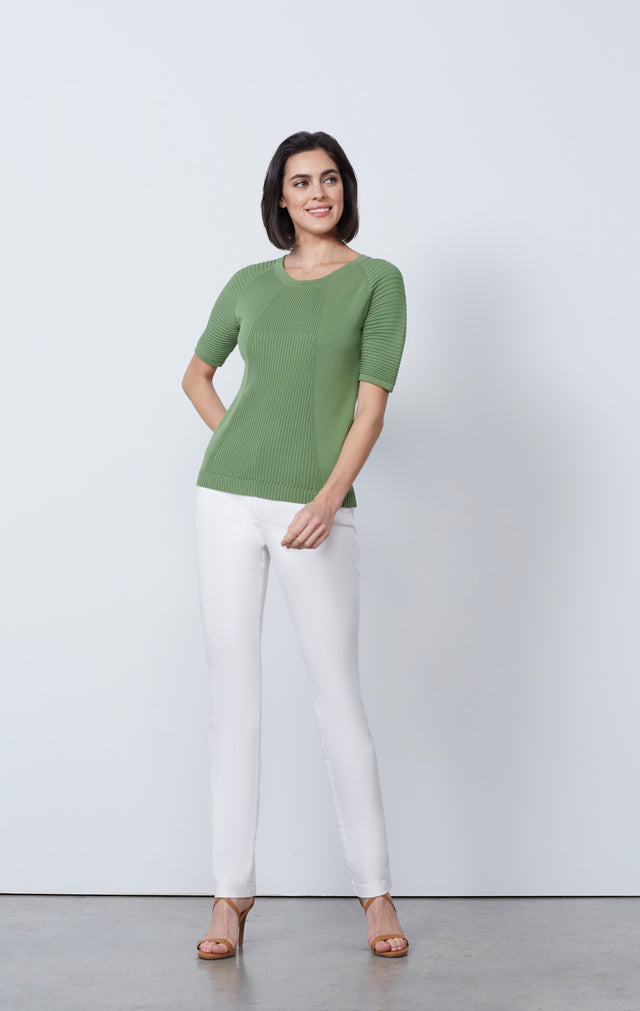 Vale - Rib-Textured Cotton Pullover Sweater - IMAGE