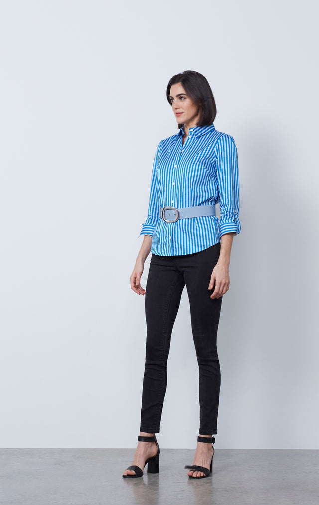 Tissot - Convertible-Sleeve, Stripe-Print Shirt With Sash - IMAGE