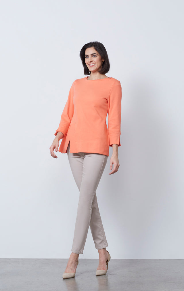 Orangery - Stretch Twill & Knit Pullover Top - IMAGE
