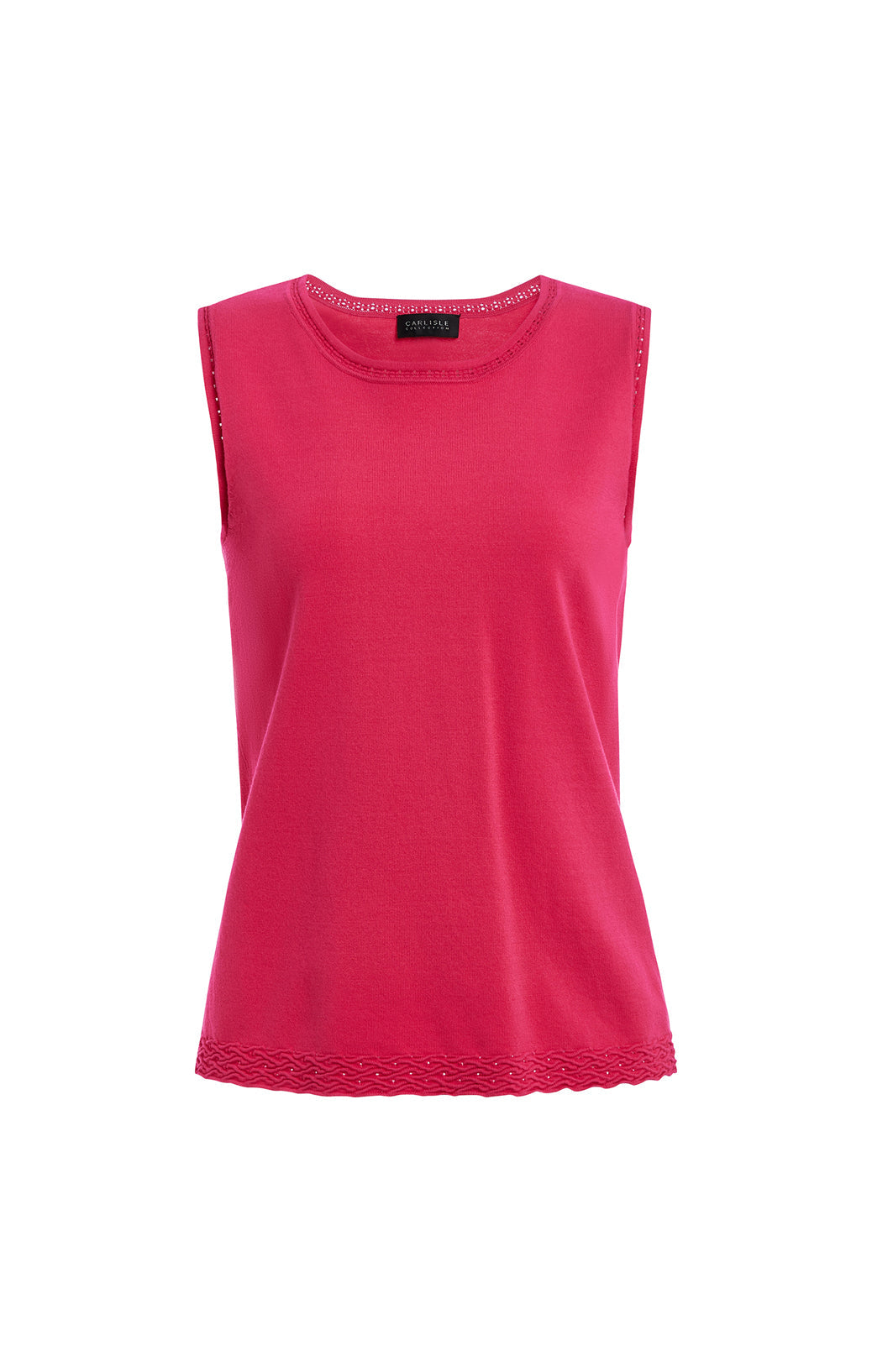 Gwen-Lav - Sleeveless Stretch Cotton Sateen Blouse - Product Image