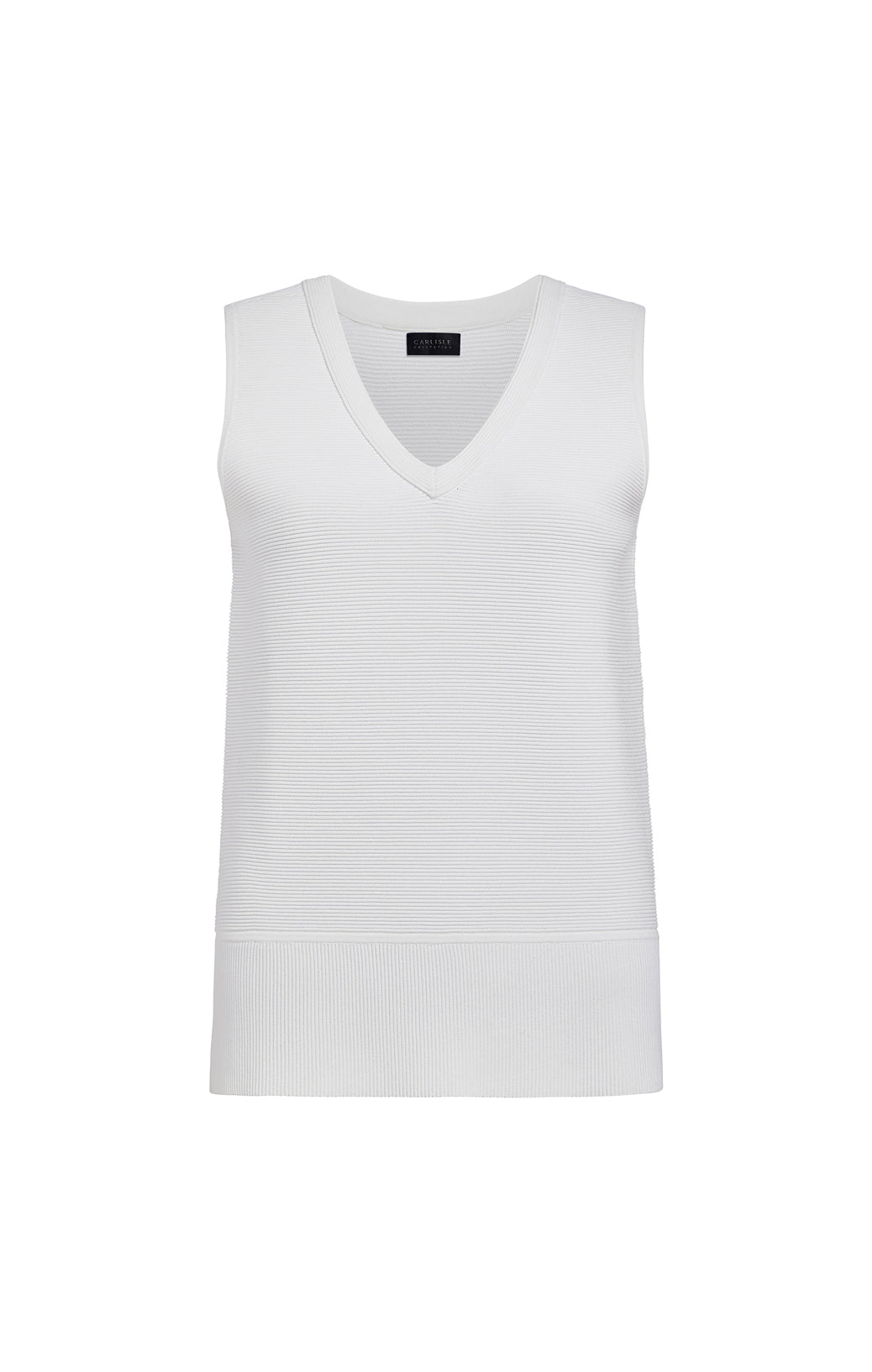 Balance-Wht - Organic Cotton Reversible Knit Top With Cami - Product Image