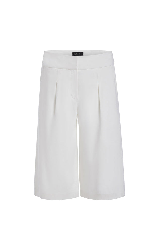 Jaunt-Wht - Italian Linen Twill Bermuda Shorts - Product Image
