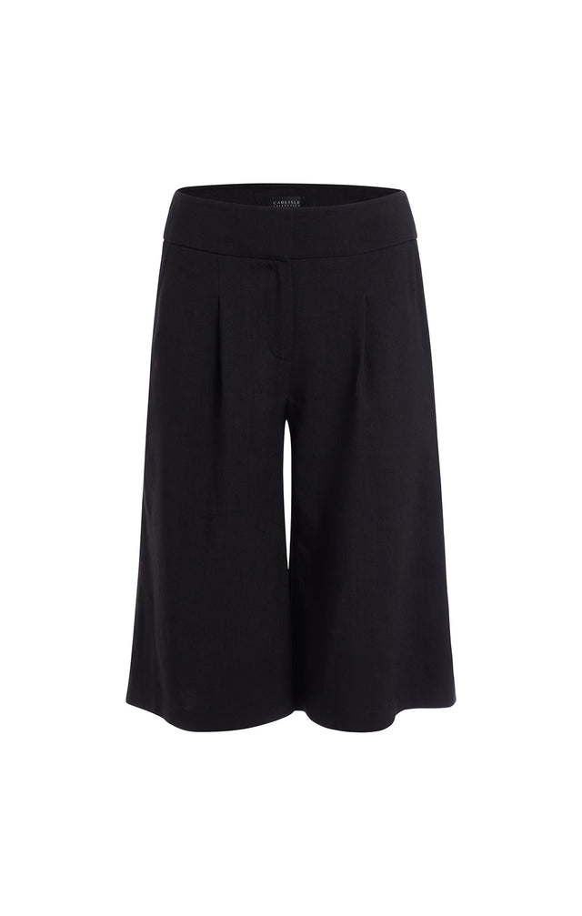 Jaunt-Blk - Italian Linen Twill Bermuda Shorts - Product Image