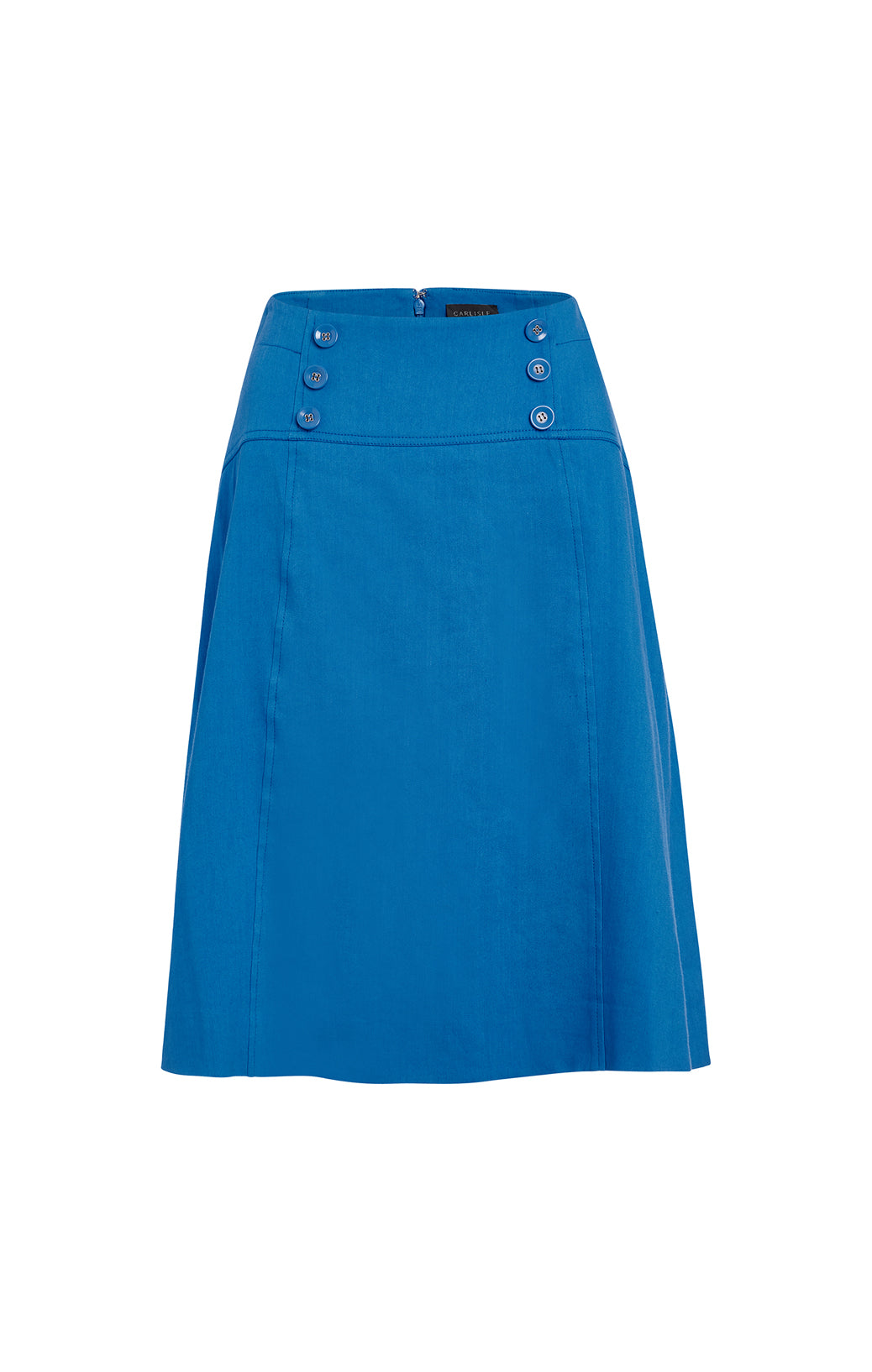 El Dorado - Wide-Sweep Italian Stretch Linen Skirt - Product Image