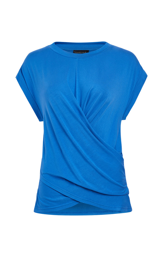 Thalia - Crisscross Jersey Tee Shirt - Product Image