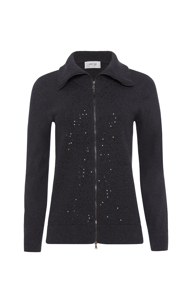 Divergent - Sequined Sweater Jacket