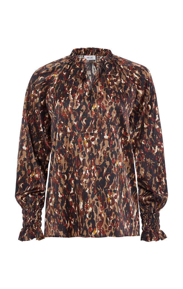 Feline - Stretch Silk Satin Blouse