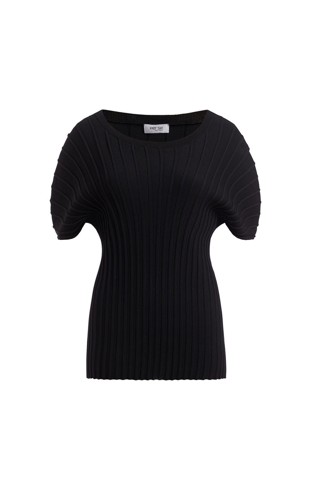 Lola - Black Dolman Pullover Sweater - IMAGE