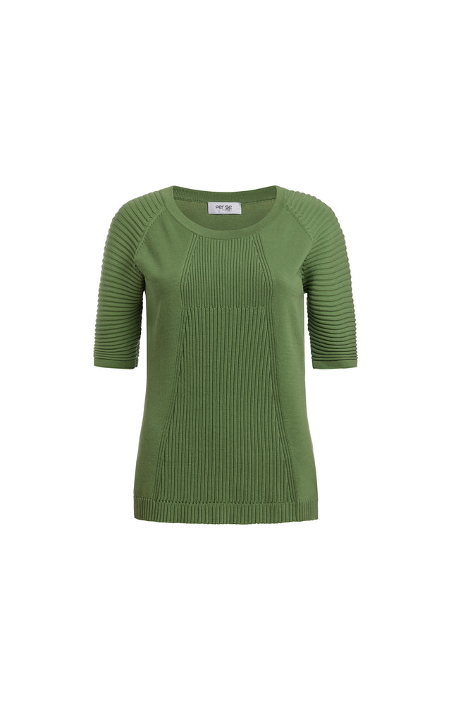 Vale - Rib-Textured Cotton Pullover Sweater - IMAGE