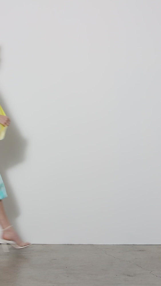 Isadora - Watercolor Print Silk Dress and Scarf - On Model - Video