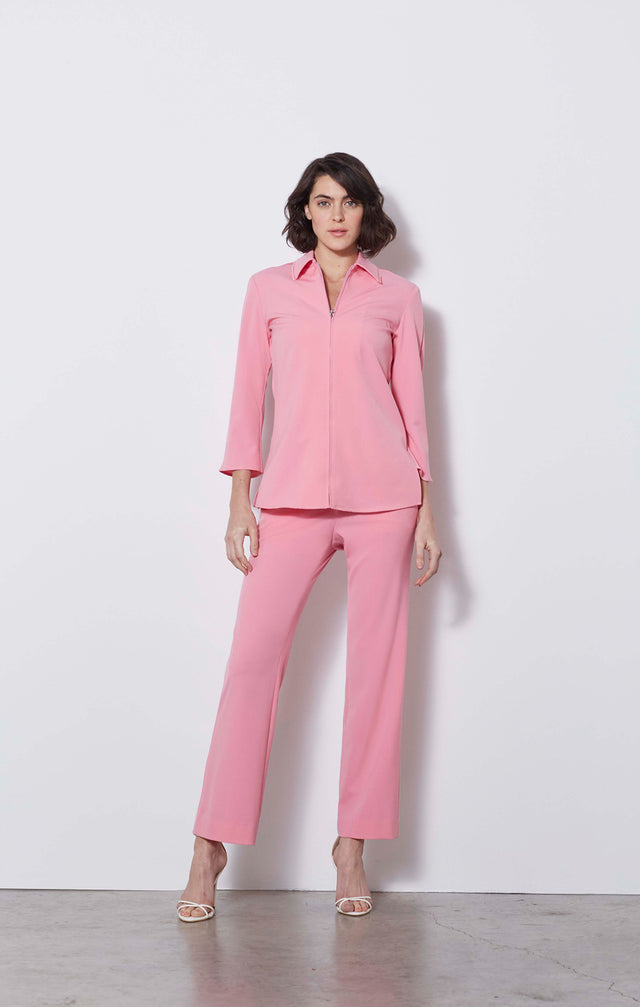 Serenity - Stretch Double-weave Shacket - On Model