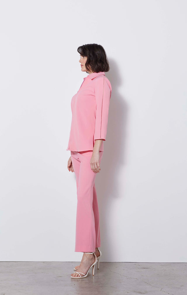 Serenity - Stretch Double-weave Shacket - On Model
