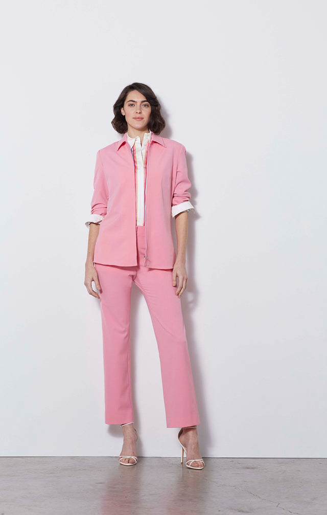 Serenity - Stretch Double-weave Shacket - On Model