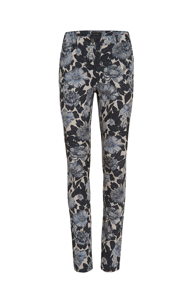 Thistle Mum - Floral Italian Jacquard Jeans