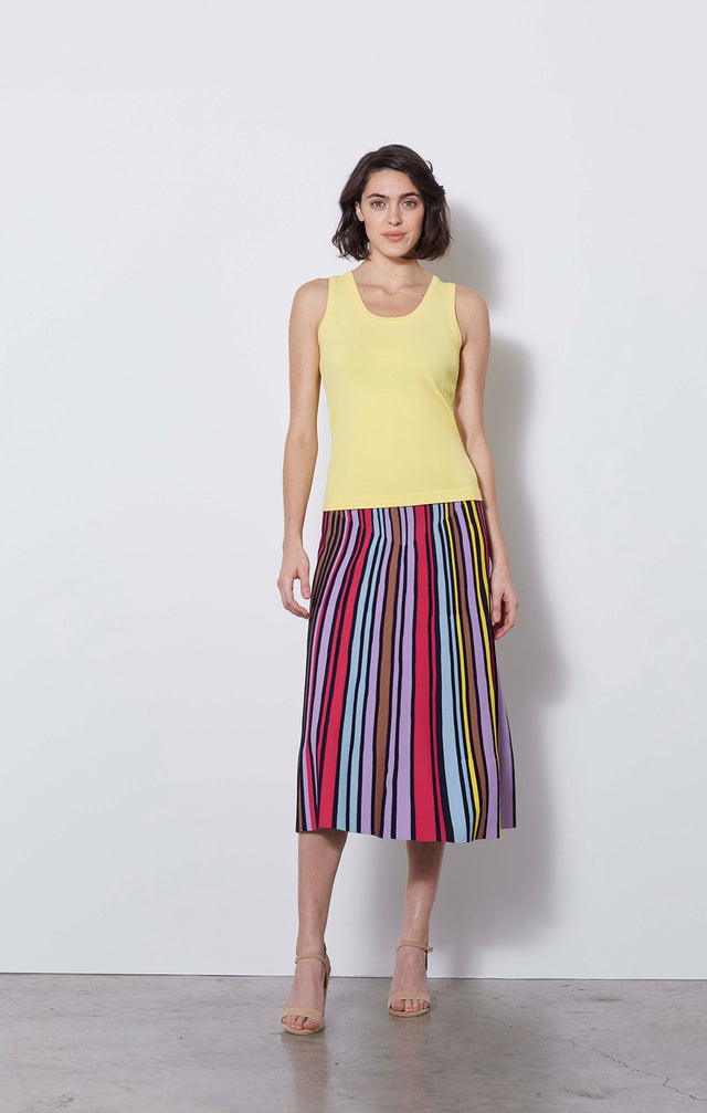 Supernova - Yellow Ultra-stretch Knit Shell - On Model