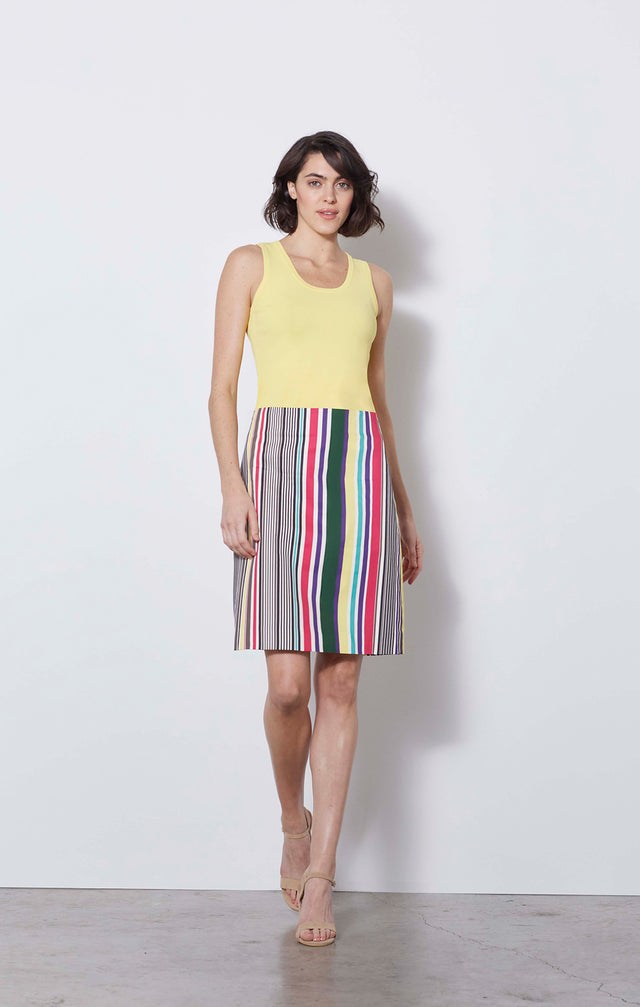 Supernova - Yellow Ultra-stretch Knit Shell - On Model