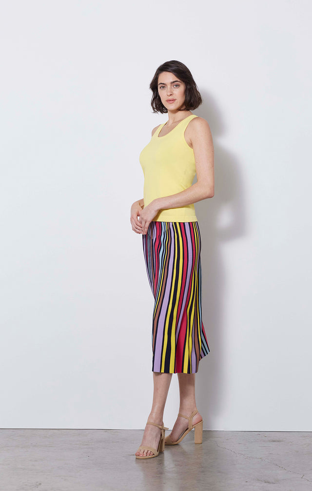 Supernova - Yellow Ultra-stretch Knit Shell - On Model