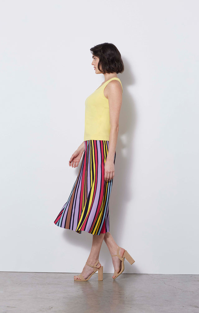 Supernova - Yellow Ultra-stretch Knit Shell - On Model