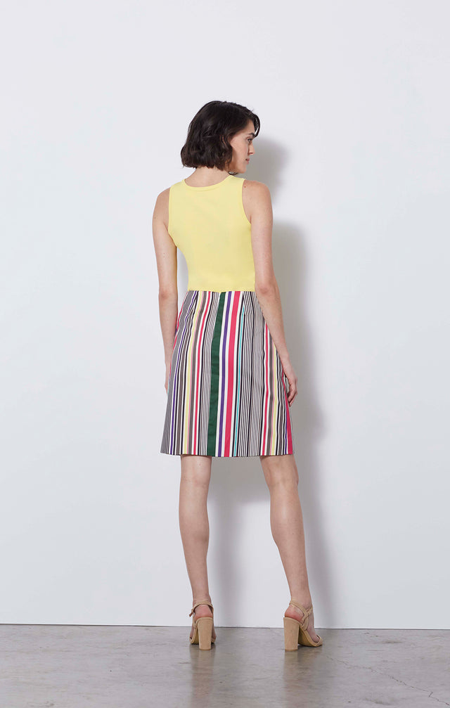 Supernova - Yellow Ultra-stretch Knit Shell - On Model