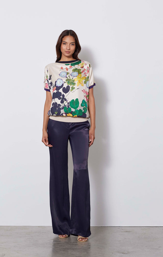Festival - Printed Silk-front Sweater - On Model