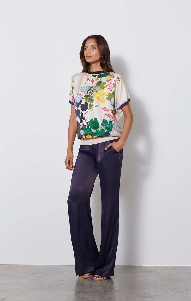 Festival - Printed Silk-front Sweater - On Model