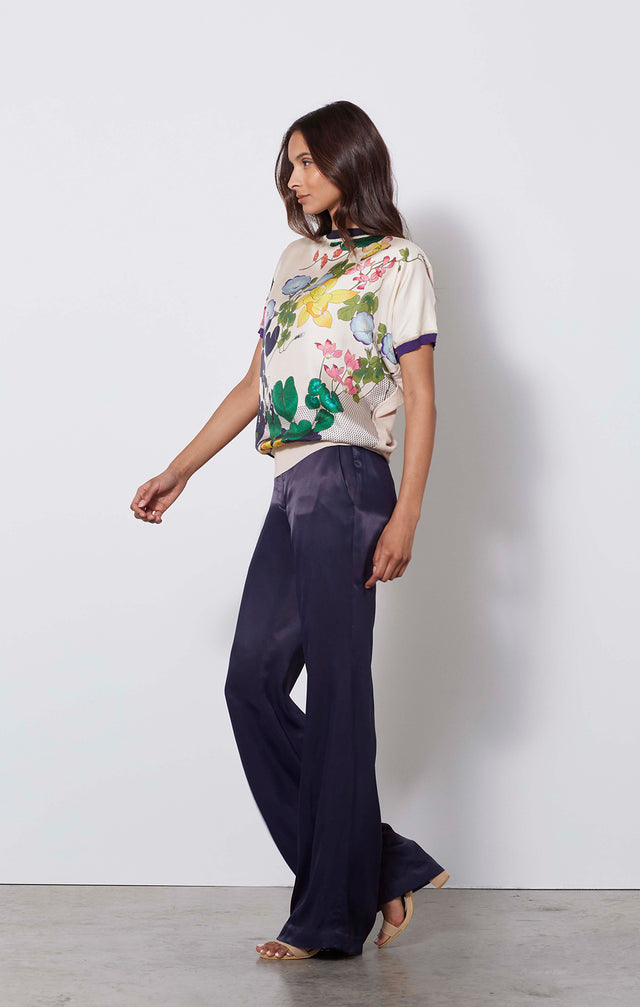 Festival - Printed Silk-front Sweater - On Model
