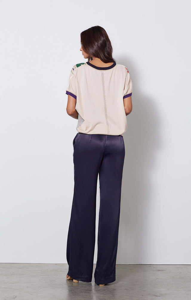 Festival - Printed Silk-front Sweater - On Model