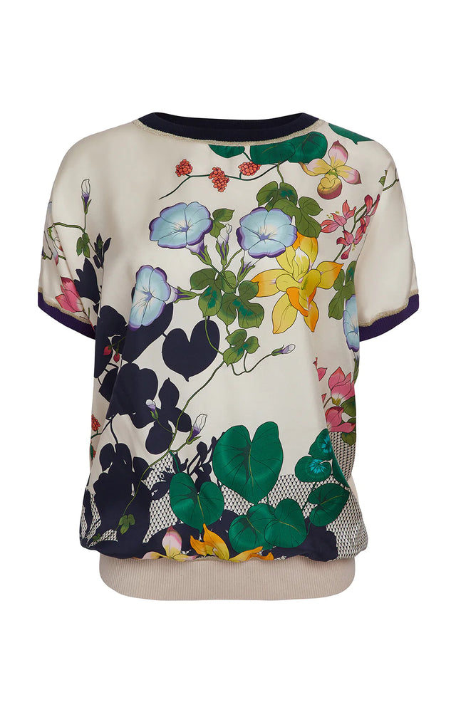 Festival - Printed Silk-front Sweater