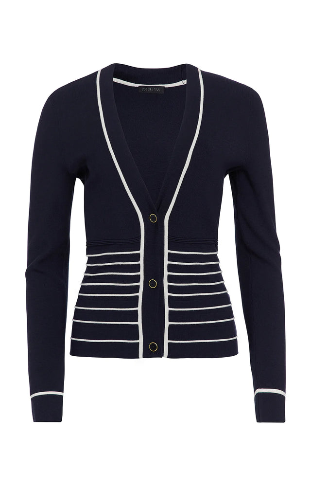 Diffusion - Ottoman-striped Cardigan Sweater