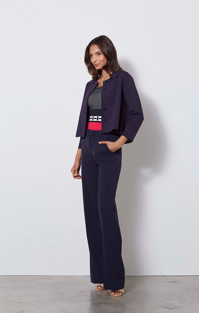 Blue Chip - Boxy Stretch Cardigan - On Model
