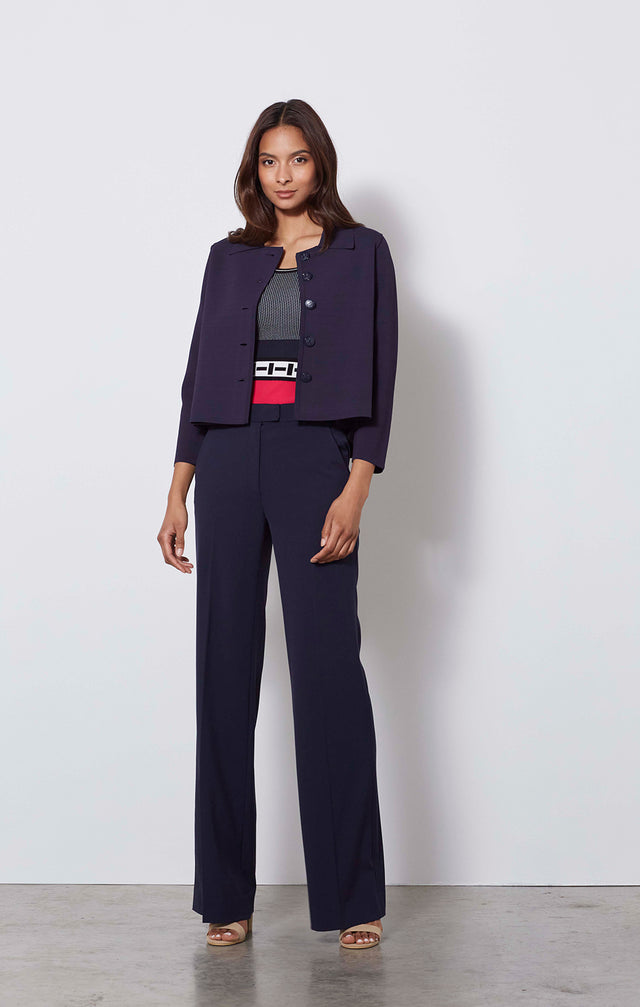 Blue Chip - Boxy Stretch Cardigan - On Model