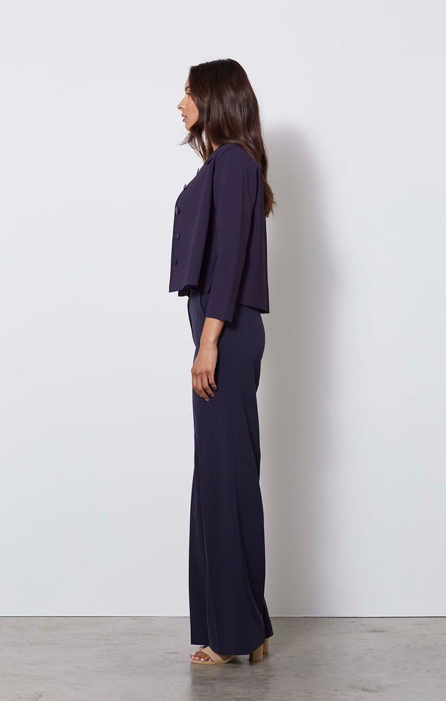 Blue Chip - Boxy Stretch Cardigan - On Model
