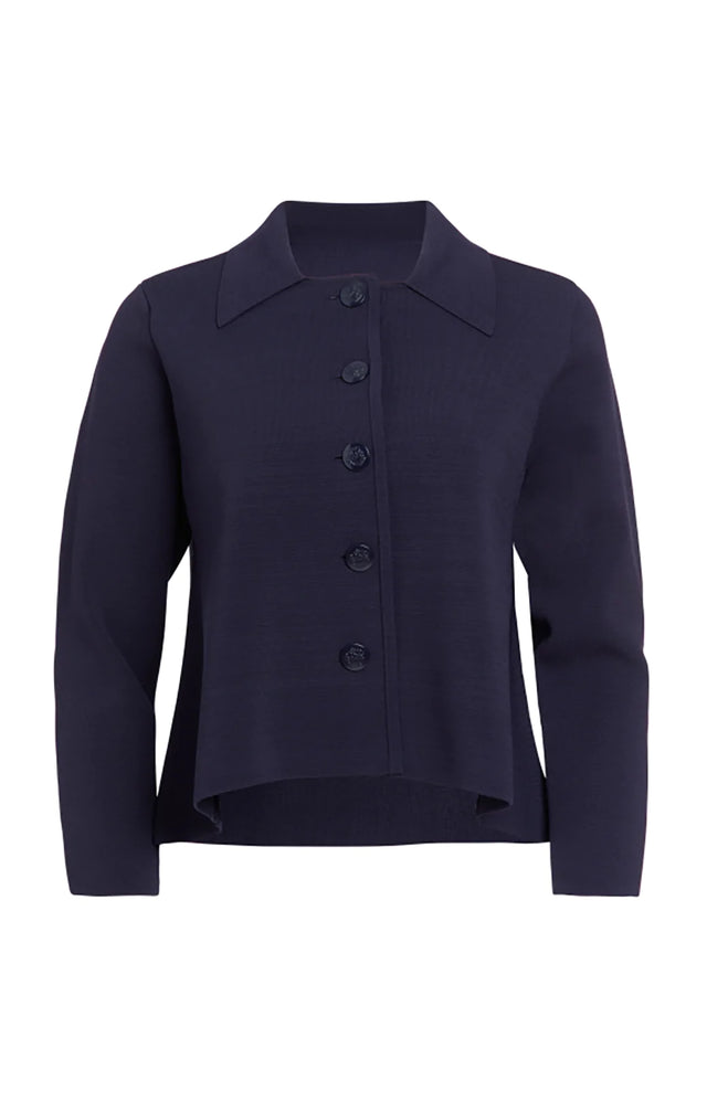 Blue Chip - Boxy Stretch Cardigan