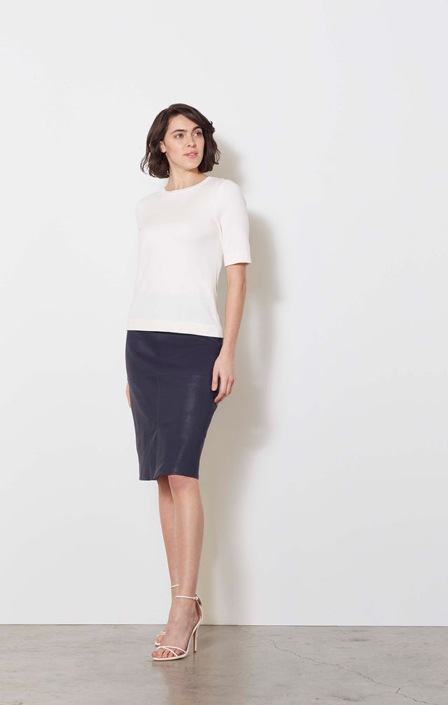 Equipoise - Two-toned Zip Sweater - On Model